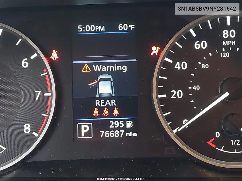 3N1AB8BV9NY281642 2022 Nissan Sentra S Xtronic Cvt