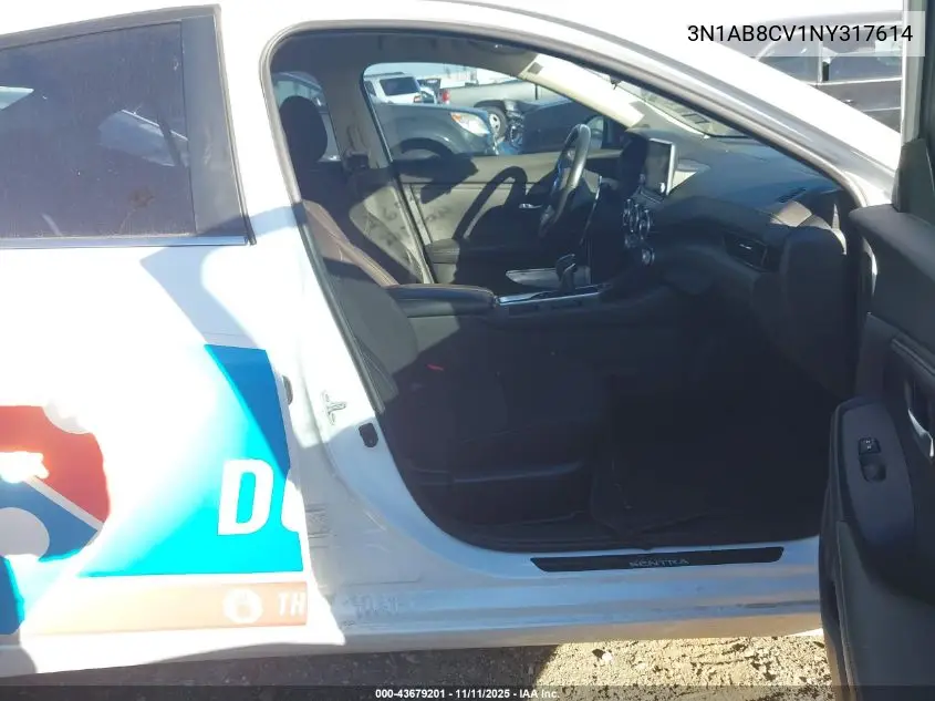 3N1AB8CV1NY317614 2022 Nissan Sentra Sv Xtronic Cvt