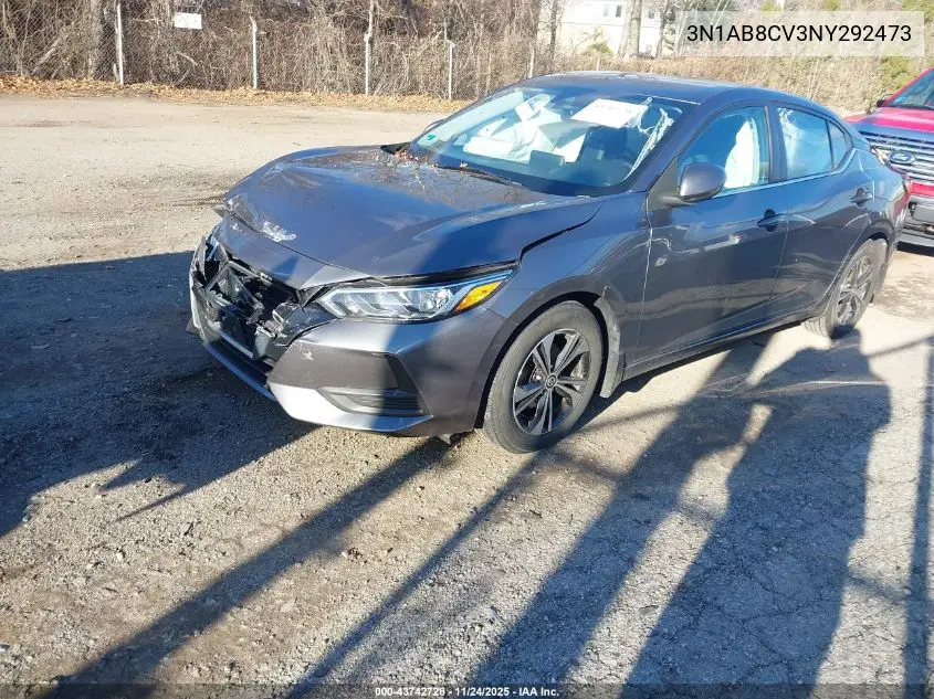 3N1AB8CV3NY292473 2022 Nissan Sentra Sv Xtronic Cvt