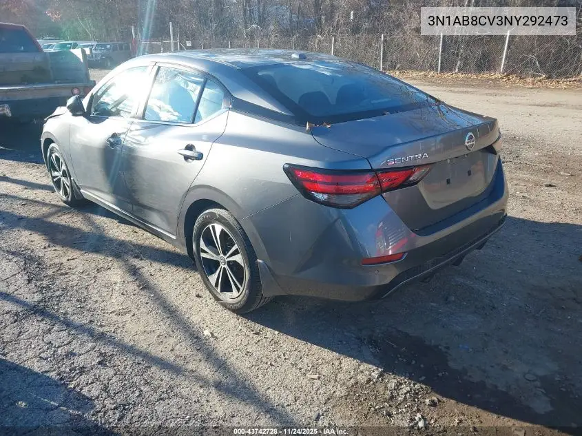 3N1AB8CV3NY292473 2022 Nissan Sentra Sv Xtronic Cvt