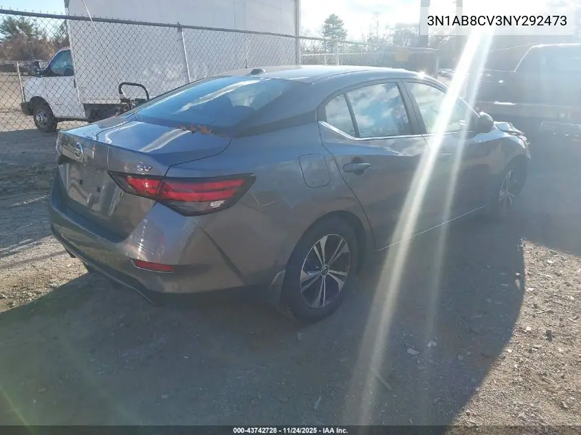 3N1AB8CV3NY292473 2022 Nissan Sentra Sv Xtronic Cvt