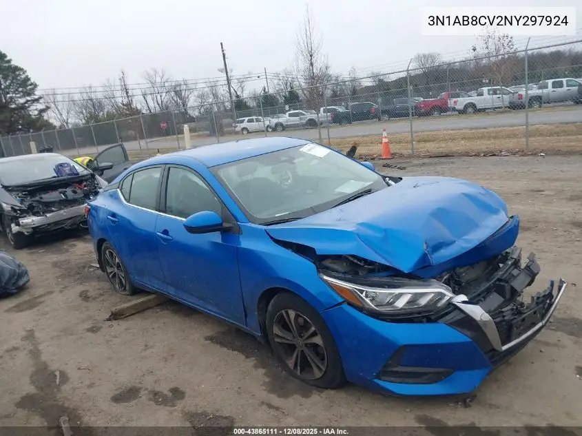 3N1AB8CV2NY297924 2022 Nissan Sentra Sv Xtronic Cvt