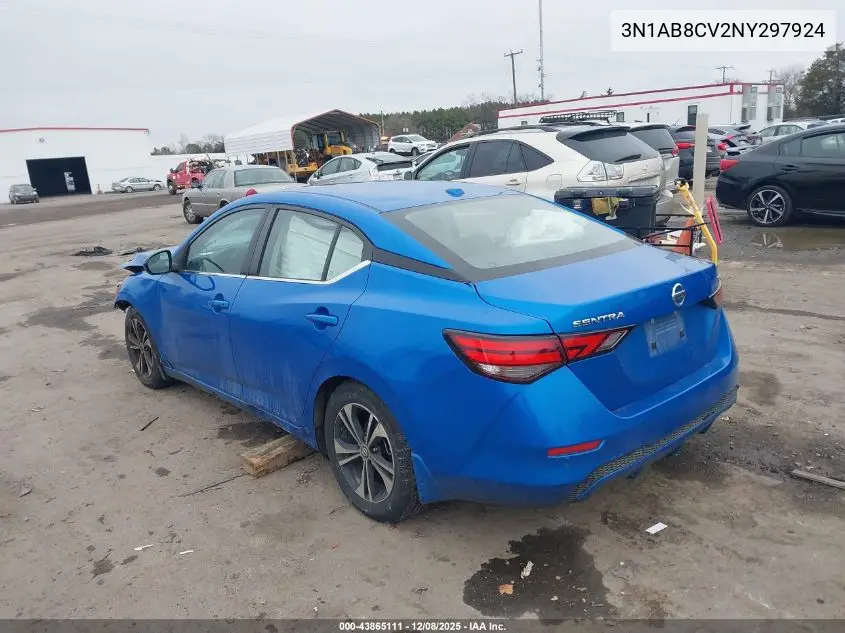 3N1AB8CV2NY297924 2022 Nissan Sentra Sv Xtronic Cvt