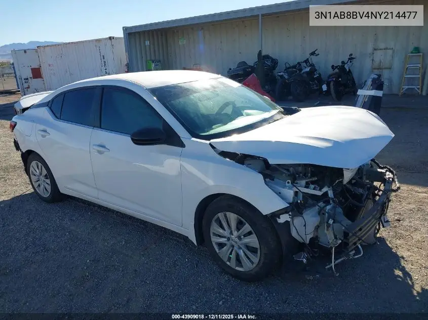 3N1AB8BV4NY214477 2022 Nissan Sentra S Xtronic Cvt