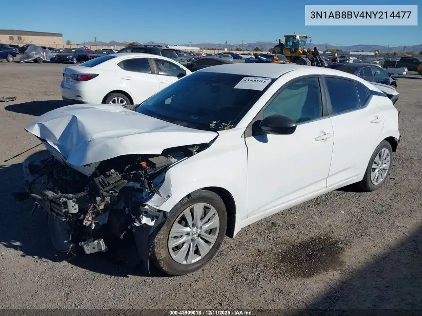 3N1AB8BV4NY214477 2022 Nissan Sentra S Xtronic Cvt