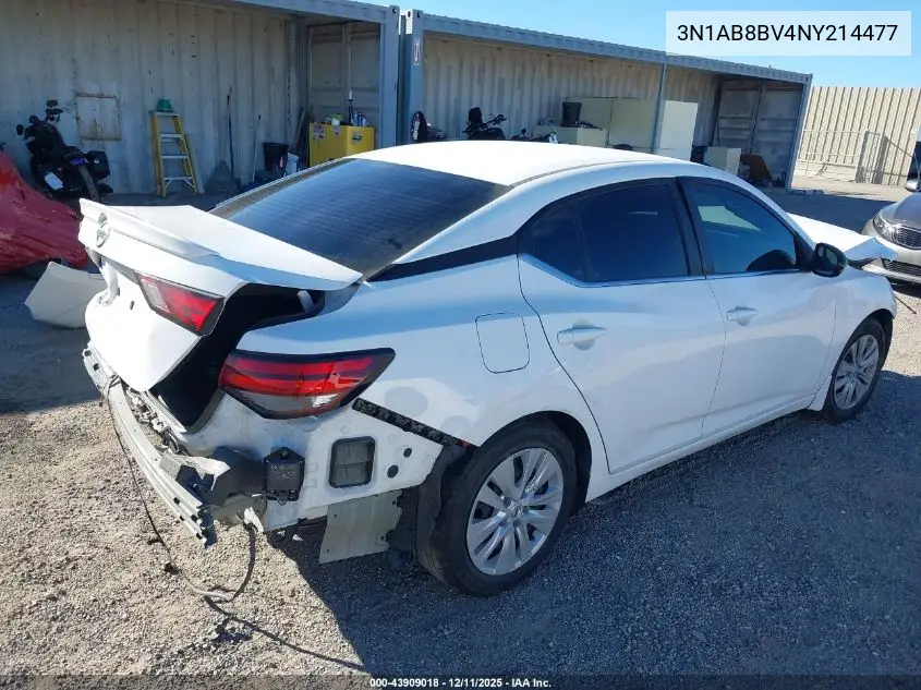 3N1AB8BV4NY214477 2022 Nissan Sentra S Xtronic Cvt