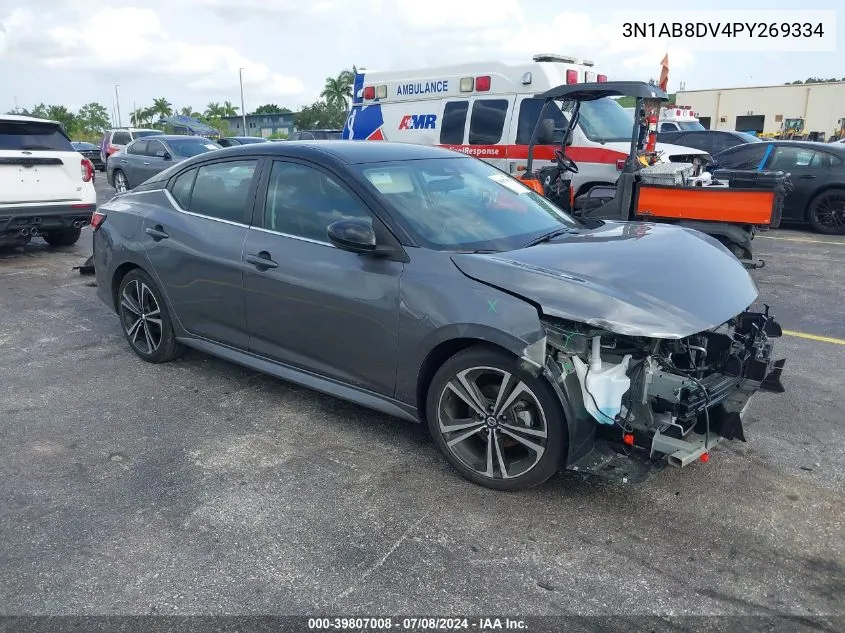 2023 Nissan Sentra Sr Xtronic Cvt VIN: 3N1AB8DV4PY269334 Lot: 39807008