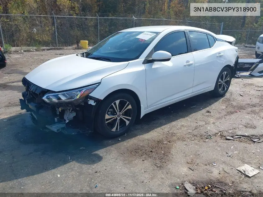 3N1AB8CV3PY318900 2023 Nissan Sentra Sv Xtronic Cvt