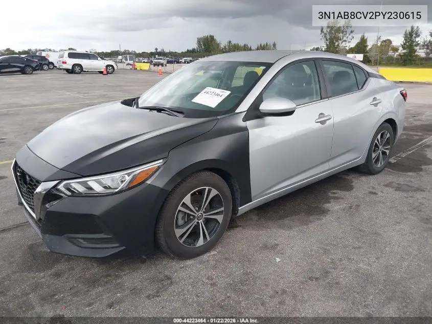 3N1AB8CV2PY230615 2023 Nissan Sentra Sv Xtronic Cvt
