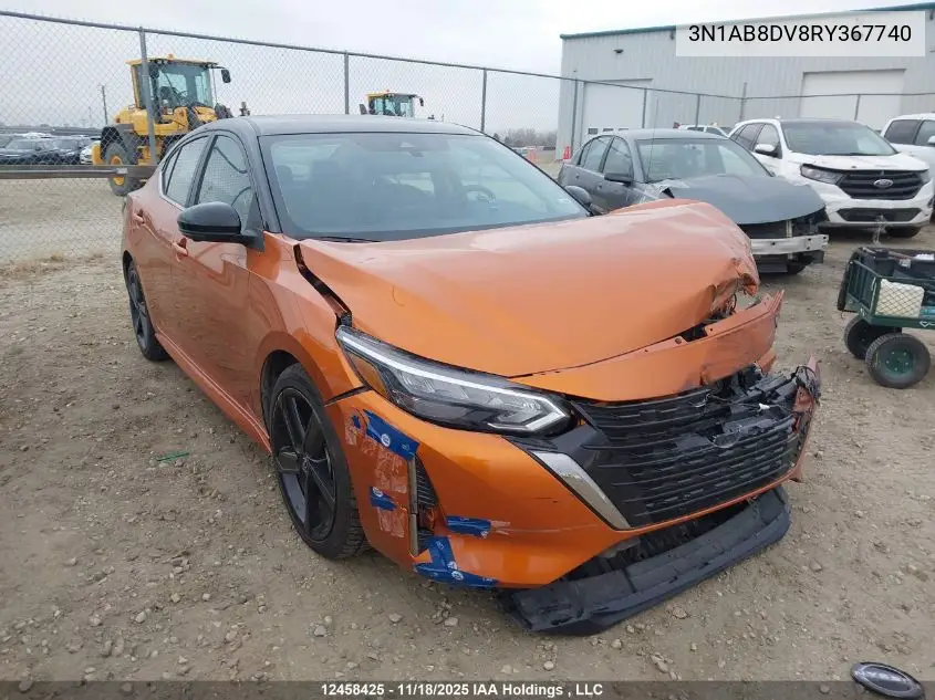 3N1AB8DV8RY367740 2024 Nissan Sentra Sr