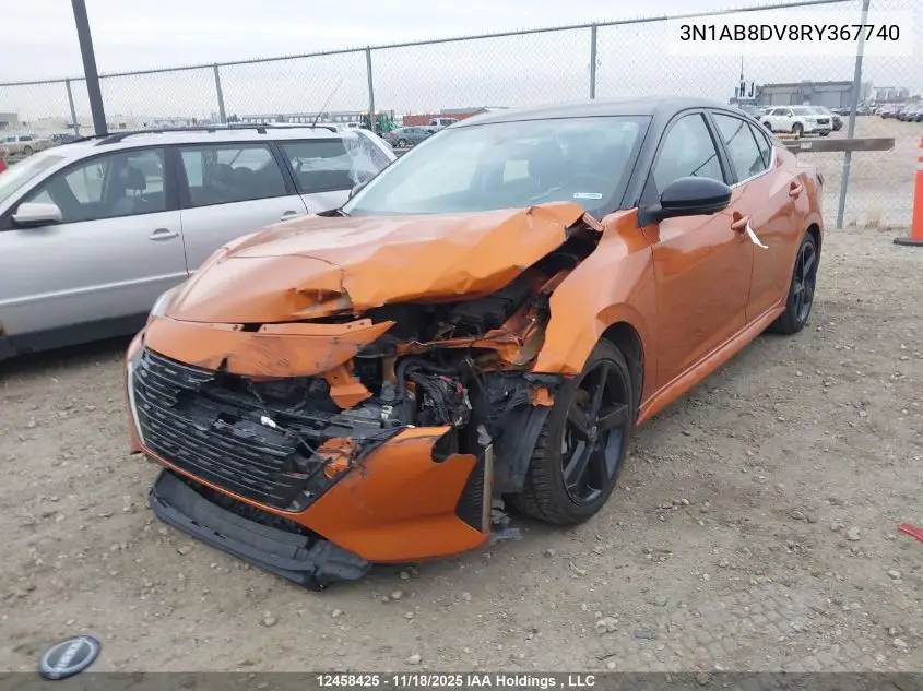 3N1AB8DV8RY367740 2024 Nissan Sentra Sr