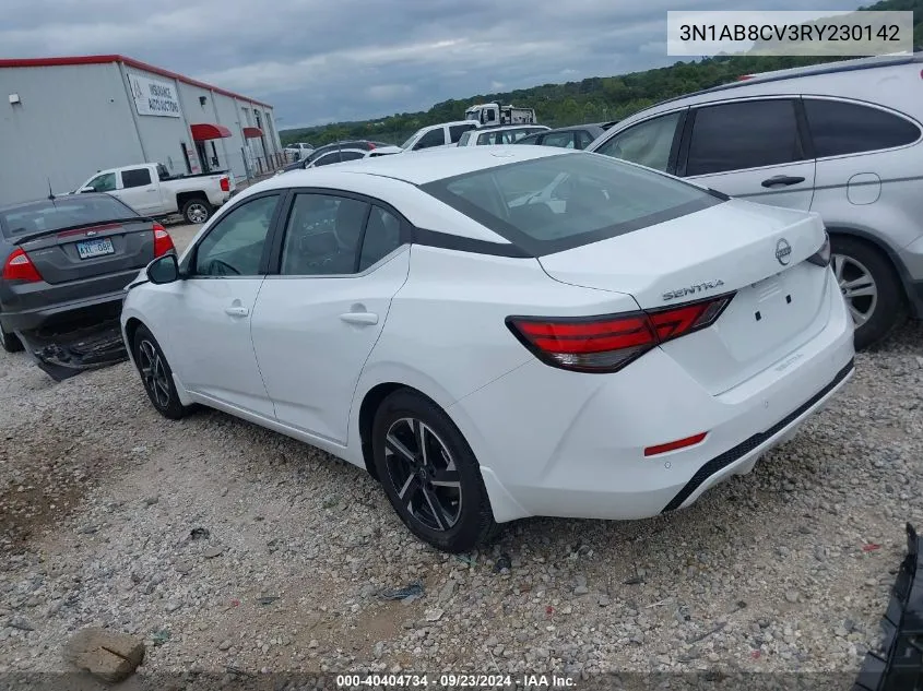 2024 Nissan Sentra Sv Xtronic Cvt VIN: 3N1AB8CV3RY230142 Lot: 40404734