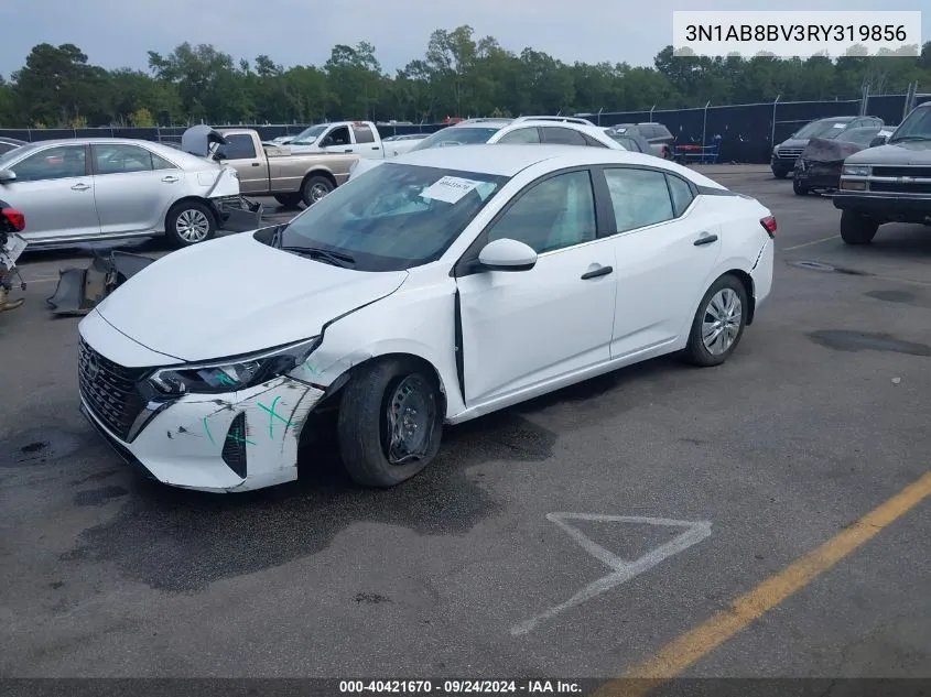 2024 Nissan Sentra S Xtronic Cvt VIN: 3N1AB8BV3RY319856 Lot: 40421670