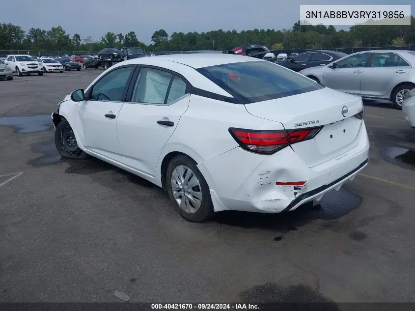 2024 Nissan Sentra S Xtronic Cvt VIN: 3N1AB8BV3RY319856 Lot: 40421670