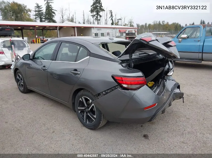 3N1AB8CV3RY332122 2024 Nissan Sentra Sv Xtronic Cvt