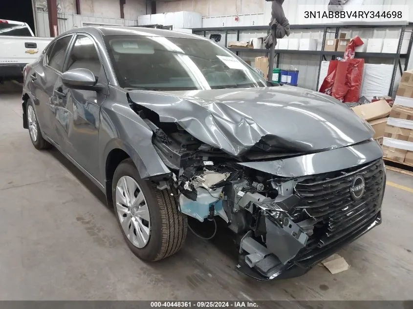 2024 Nissan Sentra S Xtronic Cvt VIN: 3N1AB8BV4RY344698 Lot: 40448361