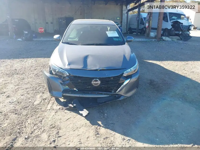 3N1AB8CV3RY359322 2024 Nissan Sentra Sv Xtronic Cvt