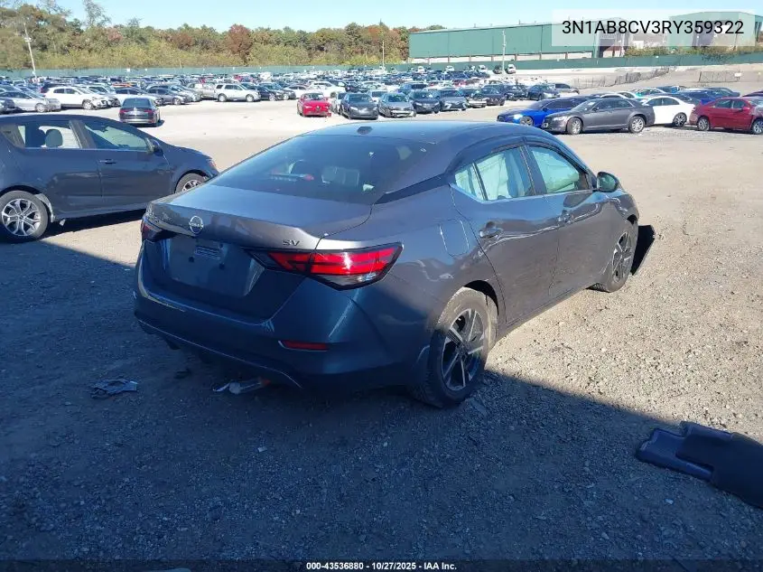 3N1AB8CV3RY359322 2024 Nissan Sentra Sv Xtronic Cvt