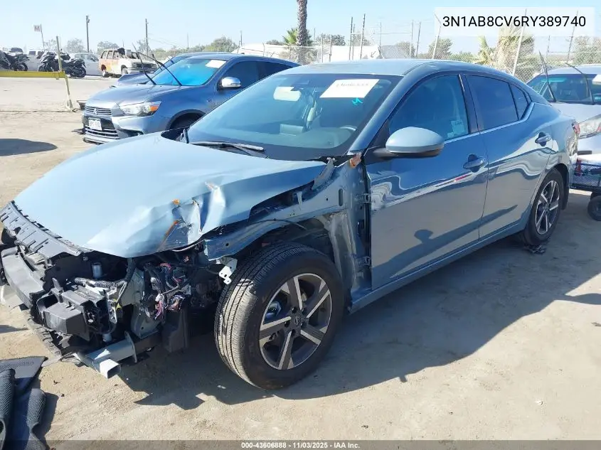 3N1AB8CV6RY389740 2024 Nissan Sentra Sv Xtronic Cvt