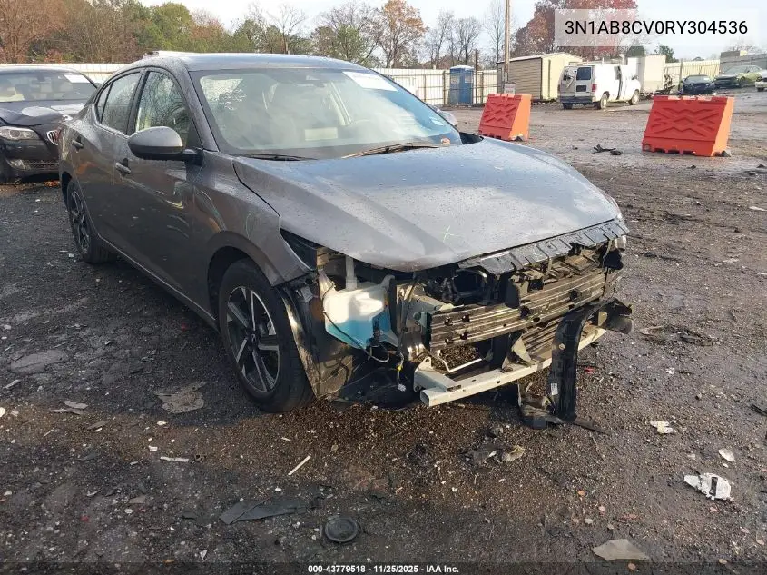 3N1AB8CV0RY304536 2024 Nissan Sentra Sv Xtronic Cvt