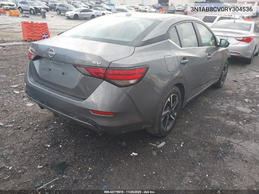 3N1AB8CV0RY304536 2024 Nissan Sentra Sv Xtronic Cvt