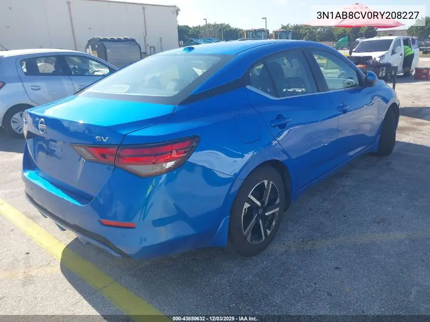 3N1AB8CV0RY208227 2024 Nissan Sentra Sv Xtronic Cvt