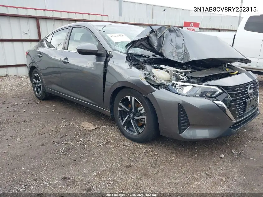 3N1AB8CV8RY252315 2024 Nissan Sentra Sv Xtronic Cvt