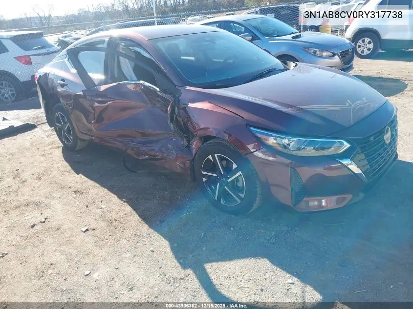 3N1AB8CV0RY317738 2024 Nissan Sentra Sv Xtronic Cvt