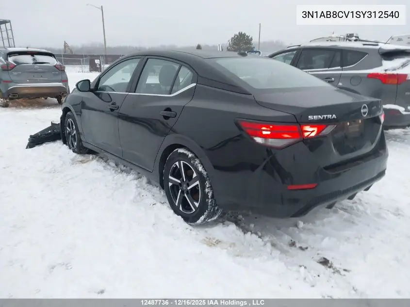 3N1AB8CV1SY312540 2025 Nissan Sentra Sv