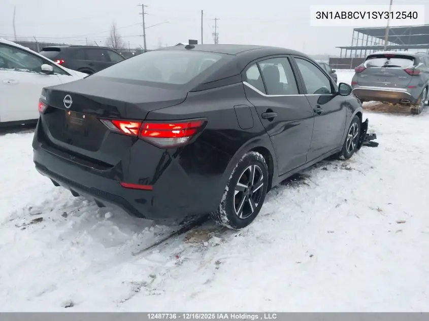 3N1AB8CV1SY312540 2025 Nissan Sentra Sv