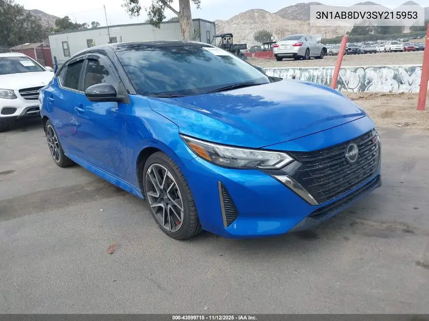 3N1AB8DV3SY215953 2025 Nissan Sentra Sr