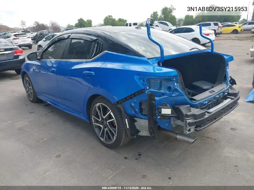 3N1AB8DV3SY215953 2025 Nissan Sentra Sr