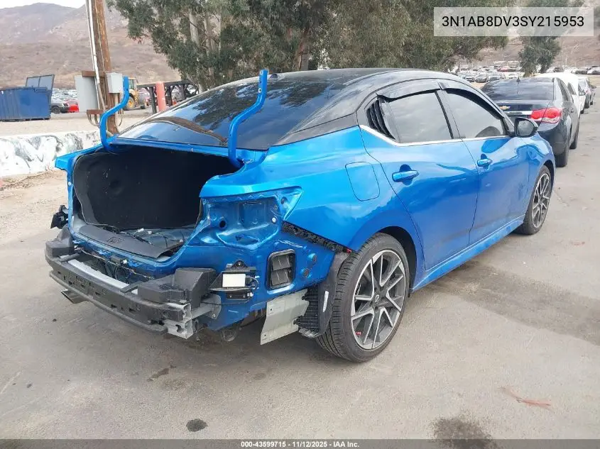 3N1AB8DV3SY215953 2025 Nissan Sentra Sr
