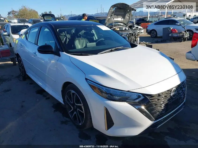 3N1AB8DV8SY230108 2025 Nissan Sentra Sr