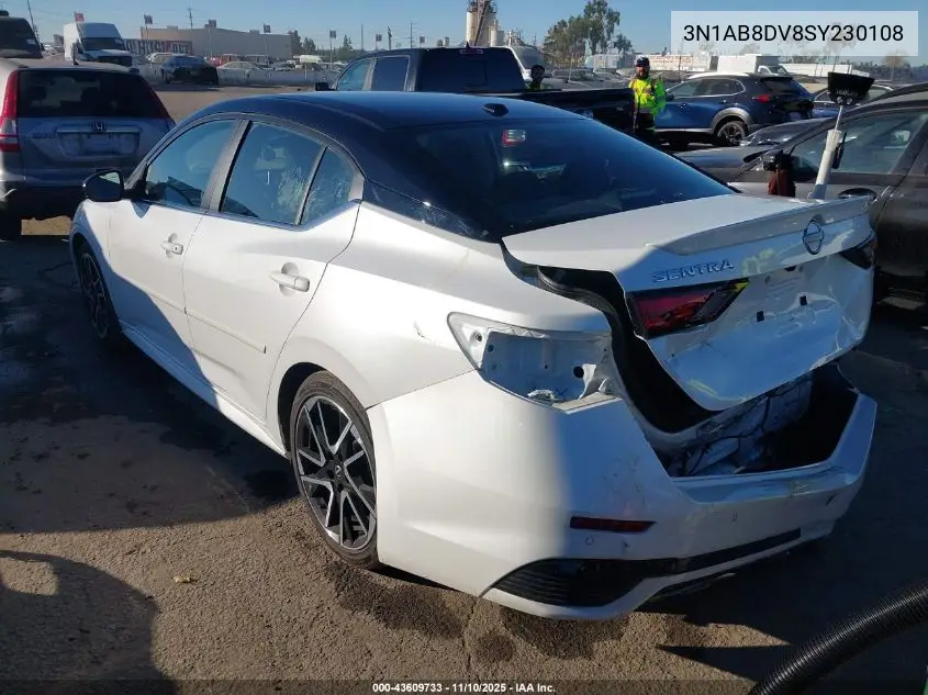 3N1AB8DV8SY230108 2025 Nissan Sentra Sr