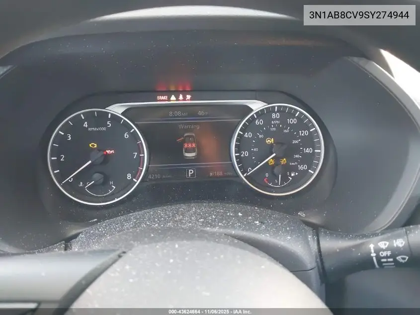 3N1AB8CV9SY274944 2025 Nissan Sentra Sv