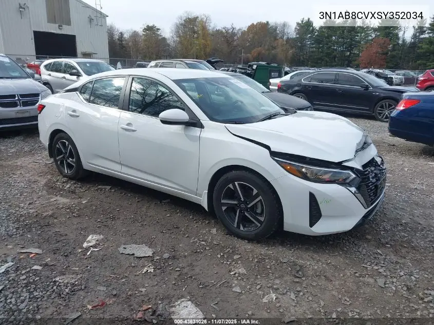 3N1AB8CVXSY352034 2025 Nissan Sentra Sv