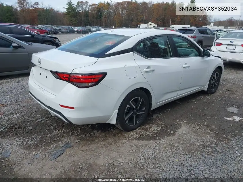 3N1AB8CVXSY352034 2025 Nissan Sentra Sv