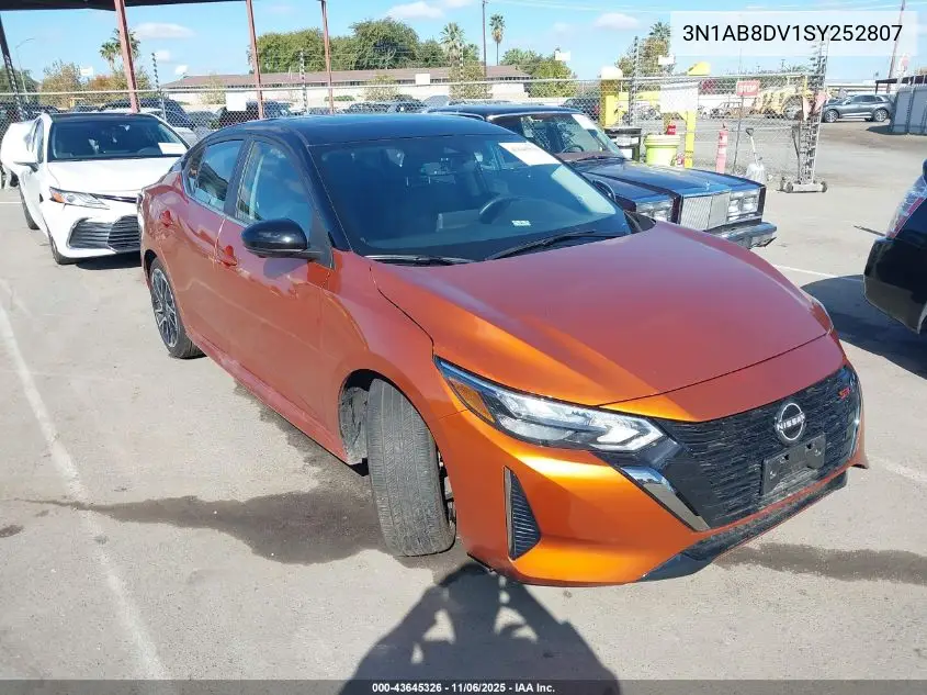 3N1AB8DV1SY252807 2025 Nissan Sentra Sr