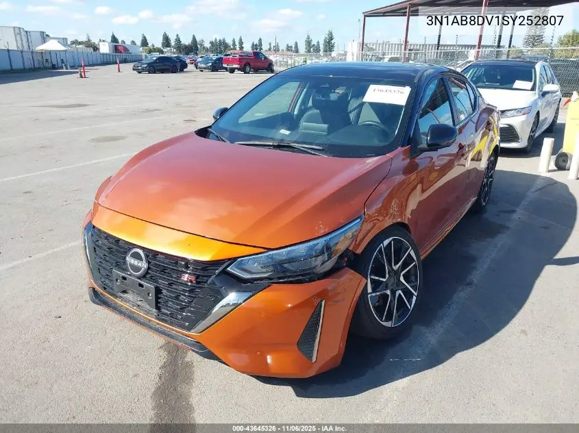 3N1AB8DV1SY252807 2025 Nissan Sentra Sr