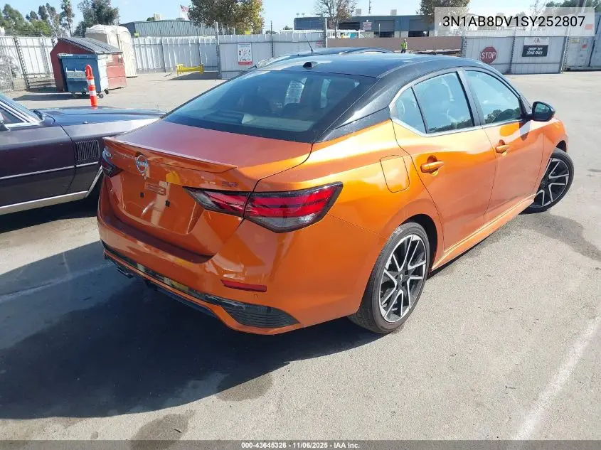 3N1AB8DV1SY252807 2025 Nissan Sentra Sr