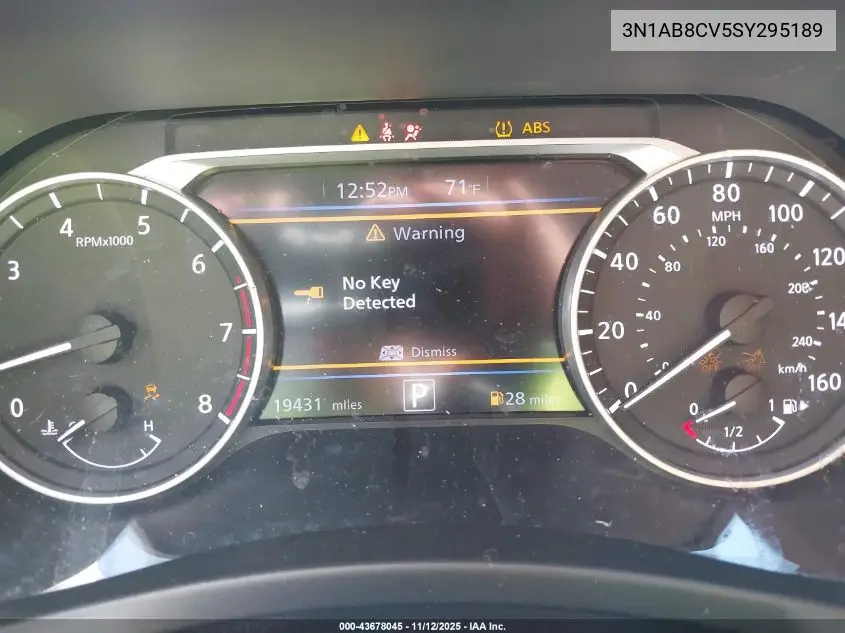 3N1AB8CV5SY295189 2025 Nissan Sentra Sv