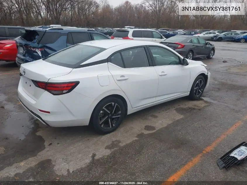 3N1AB8CVXSY381761 2025 Nissan Sentra Sv