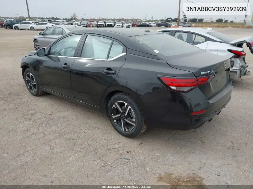 3N1AB8CV3SY392939 2025 Nissan Sentra Sv