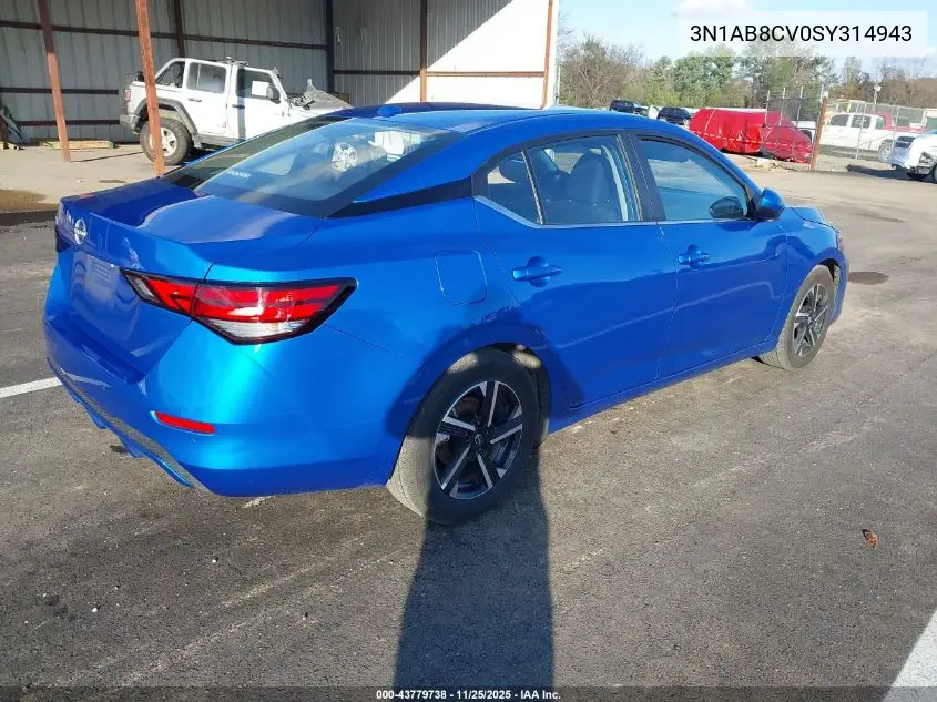 3N1AB8CV0SY314943 2025 Nissan Sentra Sv