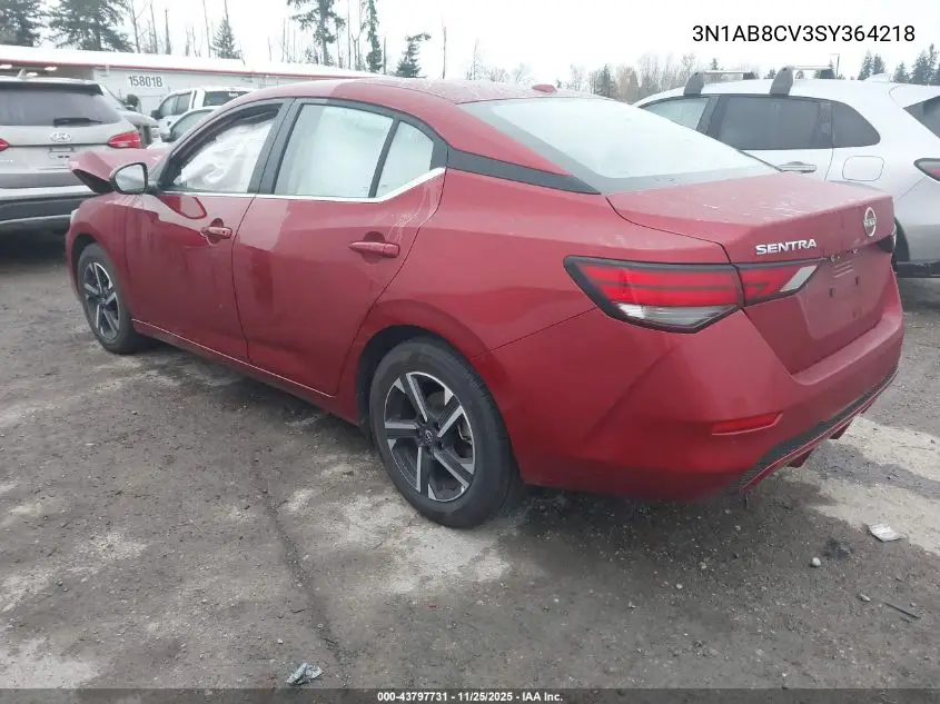 3N1AB8CV3SY364218 2025 Nissan Sentra Sv