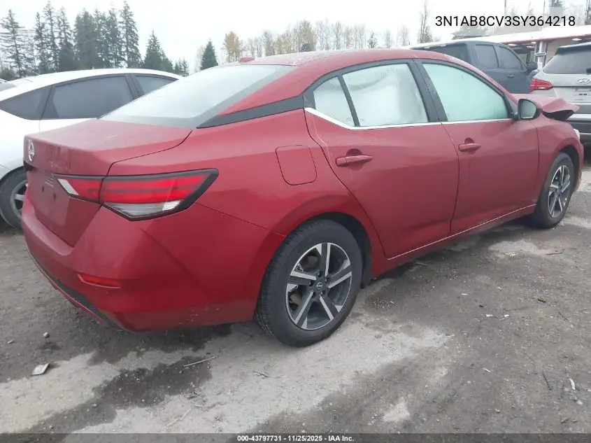 3N1AB8CV3SY364218 2025 Nissan Sentra Sv