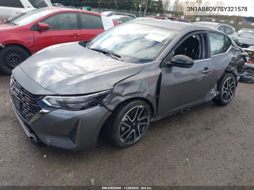3N1AB8DV7SY321578 2025 Nissan Sentra Sr