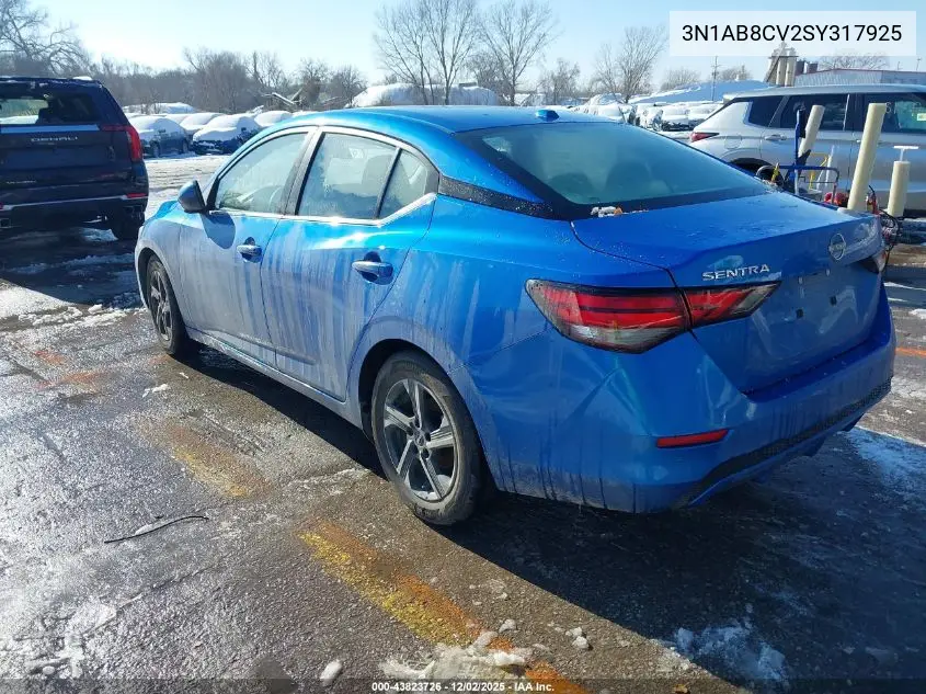3N1AB8CV2SY317925 2025 Nissan Sentra Sv
