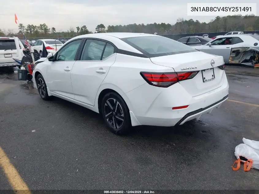 3N1AB8CV4SY251491 2025 Nissan Sentra Sv